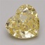 5.63 Ct. Fancy Vivid Yellow Heart Lab Grown Diamond
