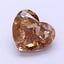 2.53 Ct. Fancy Light Brown Heart Lab Grown Diamond