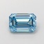 1.09 Ct. Fancy Vivid  Blue Emerald Lab Grown Diamond
