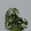 1.34 Ct. Fancy Vivid  Green Heart Lab Grown Diamond