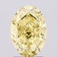2.10 Ct. Fancy Intense  Yellow Oval Lab Grown Diamond