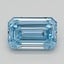 1.37 Ct. Fancy Vivid  Blue Emerald Lab Grown Diamond
