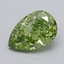 1.05 Ct. Fancy Vivid  Green Pear Lab Grown Diamond