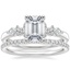18K White Gold Rosette Diamond Ring with Luxe Ballad Diamond Ring (1/4 ct. tw.)