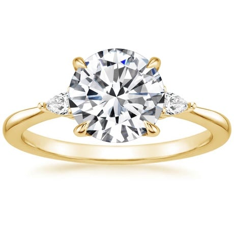 18K Yellow Gold Aria Contoured Diamond Bridal Set