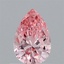 0.70 Ct. Fancy Vivid Pink Pear Lab Grown Diamond