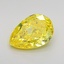 1.03 Ct. Fancy Vivid  Yellow Pear Lab Grown Diamond