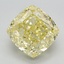 3.21 Ct. Fancy Intense Yellow Cushion Lab Grown Diamond