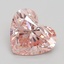 2.14 Ct. Fancy Intense Pink Heart Lab Grown Diamond