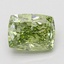 3.07 Ct. Fancy Vivid Green Cushion Lab Grown Diamond
