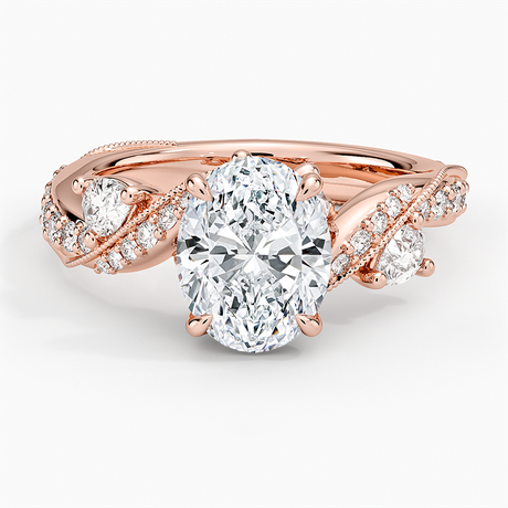 14K Rose Gold Grand Camellia Diamond Ring
