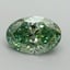 1.62 Ct. Fancy Vivid Green Oval Lab Grown Diamond