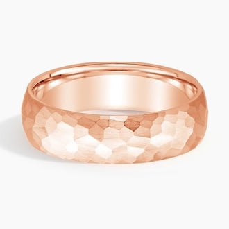 Canyon 6mm Wedding Ring in 14K Rose Gold