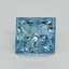1.51 Ct. Fancy Vivid Blue Princess Lab Grown Diamond