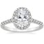 Platinum Odessa Halo Diamond Ring (1/5 ct. tw.), smalltop view