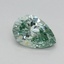 0.58 Ct. Fancy Vivid Green Pear Lab Grown Diamond