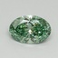 1.09 Ct. Fancy Vivid Pacific Green Oval Lab Grown Diamond