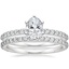 Platinum Six Prong Petite Shared Prong Diamond Ring (1/5 ct. tw.) with Luxe Petite Shared Prong Diamond Ring (3/8 ct. tw.)