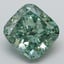 3.13 Ct. Fancy Vivid Green Cushion Lab Grown Diamond