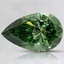 1.47 Ct. Fancy Vivid Pacific Green Pear Lab Grown Diamond, smalltop view