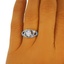 The Lara Ring, smalltop view on a hand