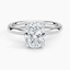 18K White Gold Comfort Fit 2.5mm Ring, smalltop view