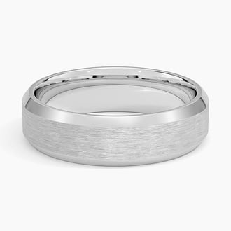 Beveled Edge Matte 6mm Wedding Ring