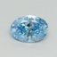 0.51 Ct. Fancy Vivid Blue Oval Lab Grown Diamond