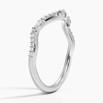 Luxe Willow Curved Diamond Ring in Platinum
