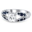 Custom Sapphire Accent Split Shank Ring