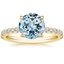 18K Yellow Gold Amelie Half-Coverage Diamond Ring, smalltop view