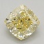 1.35 Ct. Fancy Intense Yellow Cushion Lab Grown Diamond