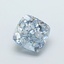 1.47 Ct. Fancy Vivid Blue Cushion Lab Grown Diamond