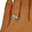 The Kiku Ring, smallzoomed in top view on a hand
