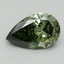 1.19 Ct. Fancy Vivid Green Pear Lab Grown Diamond