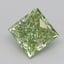 0.70 Ct. Fancy Vivid  Green Princess Lab Grown Diamond