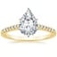 18K Yellow Gold Sonora Diamond Ring, smalltop view