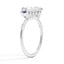 Asymmetrical Cluster Tanzanite Ring, smallside view