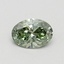 0.53 Ct. Fancy Vivid Green Oval Lab Grown Diamond
