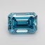 1.11 Ct. Fancy Vivid Blue Emerald Lab Grown Diamond