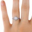 The Gwyneth Ring, smalltop view on a hand