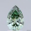1.01 Ct. Fancy Vivid  Green Pear Lab Grown Diamond