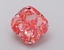 3.01 Ct. Fancy Vivid  Pink Cushion Lab Grown Diamond