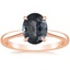 14K Rose Gold Dawn 1.5mm Diamond Ring, smalltop view