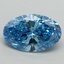 2.12 Ct. Fancy Vivid Blue Oval Lab Grown Diamond