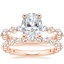 14K Rose Gold Luxe Versailles Diamond Ring (1/2 ct. tw.) with Luxe Marseille Diamond Ring (1/2 ct. tw.)