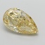 5.01 Ct. Fancy Vivid  Yellow Pear Lab Grown Diamond