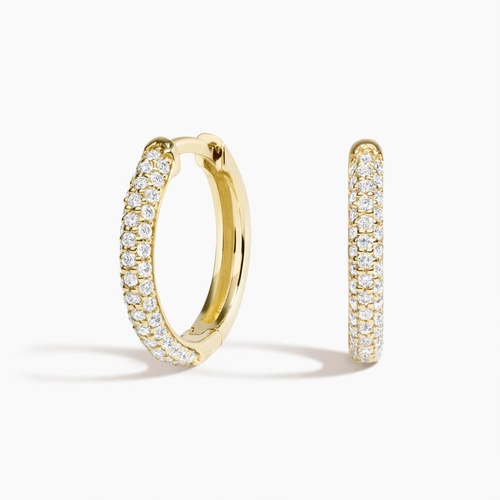 Luxe Lab Diamond Drop Huggie Earrings (1/2 ct. tw.) in 14K Yellow Gold