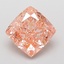 3.03 Ct. Fancy Vivid Pink Cushion Lab Grown Diamond
