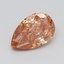 0.51 Ct. Fancy Orangy Brown Pear Lab Grown Diamond